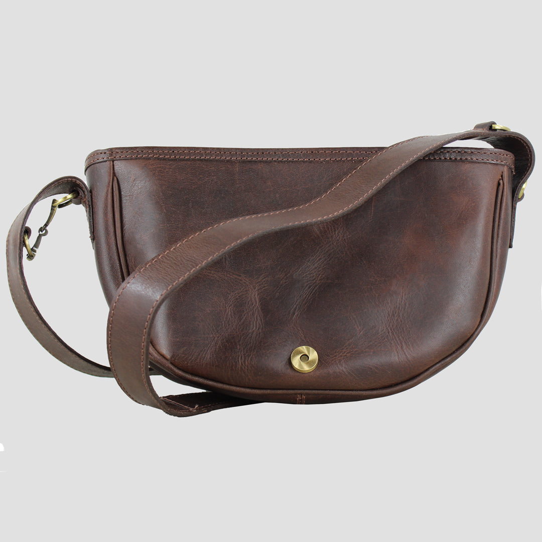 Haston Snaffle Bag Brown Leather