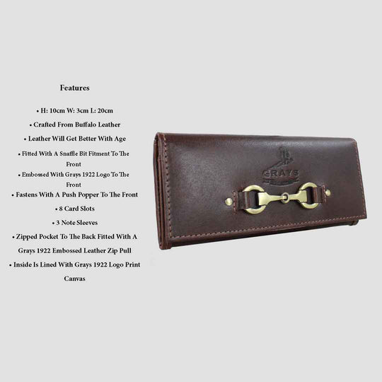 Lily Snaffle Purse Leather Brown