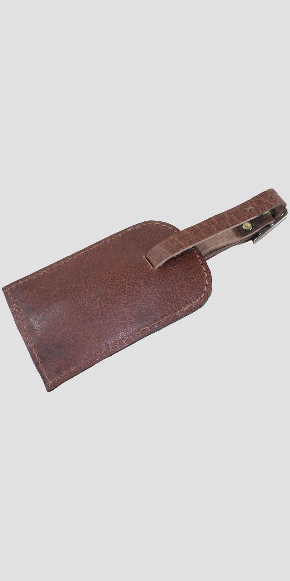 Luggage Tag With Snaffle Brown