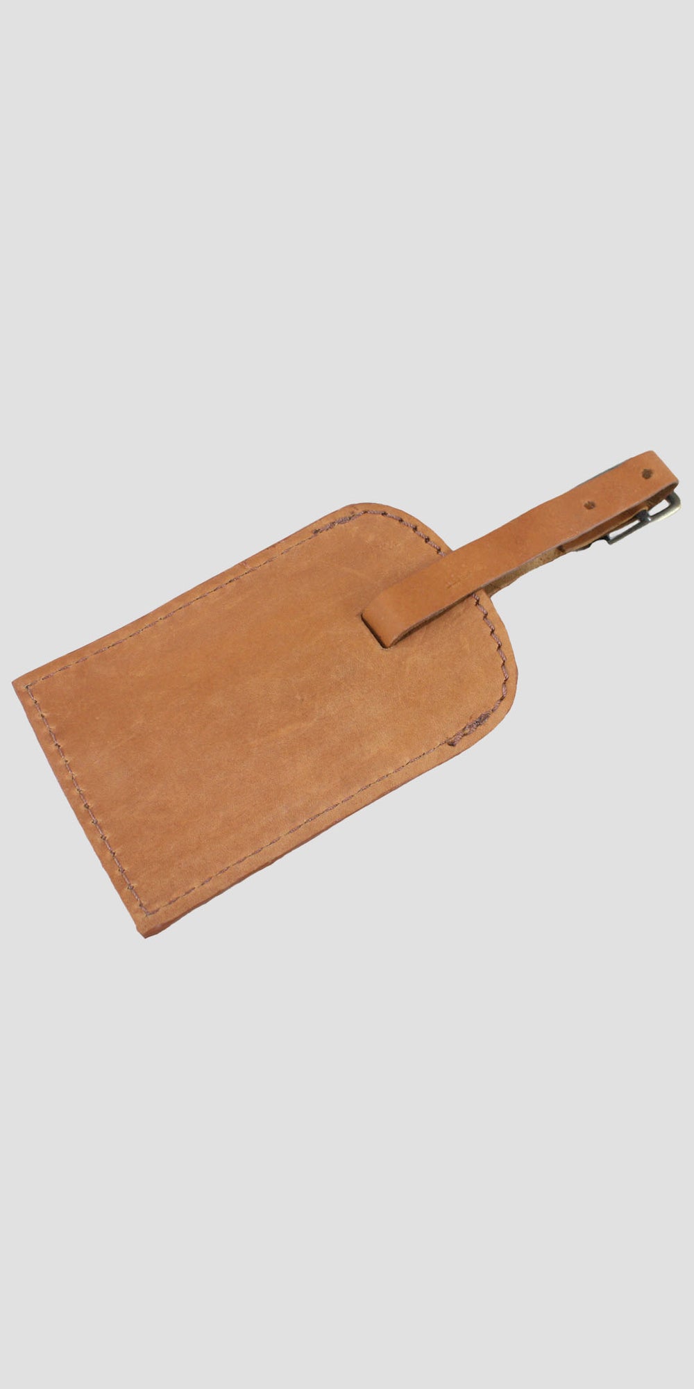 Luggage Tag With Snaffle Antique Tan