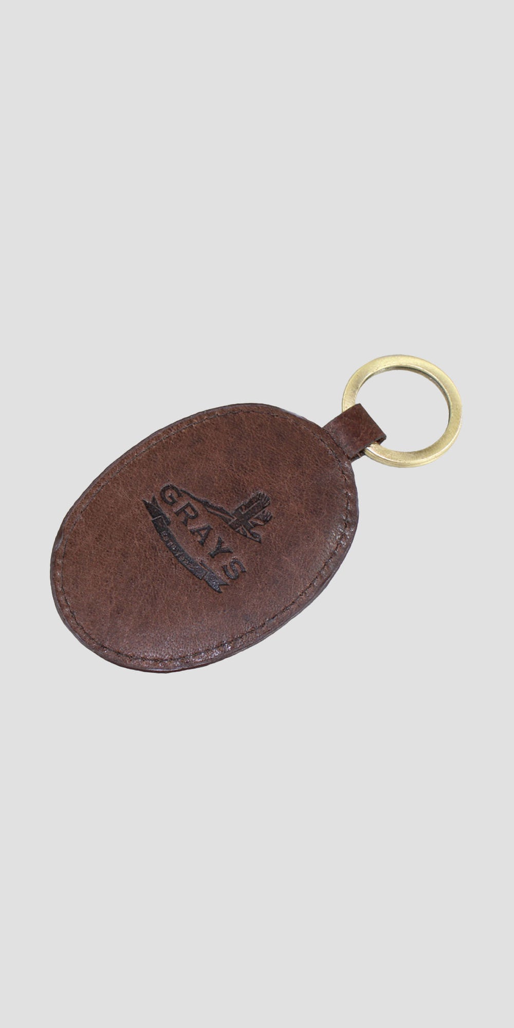 Barrington Leather Keyring Brown
