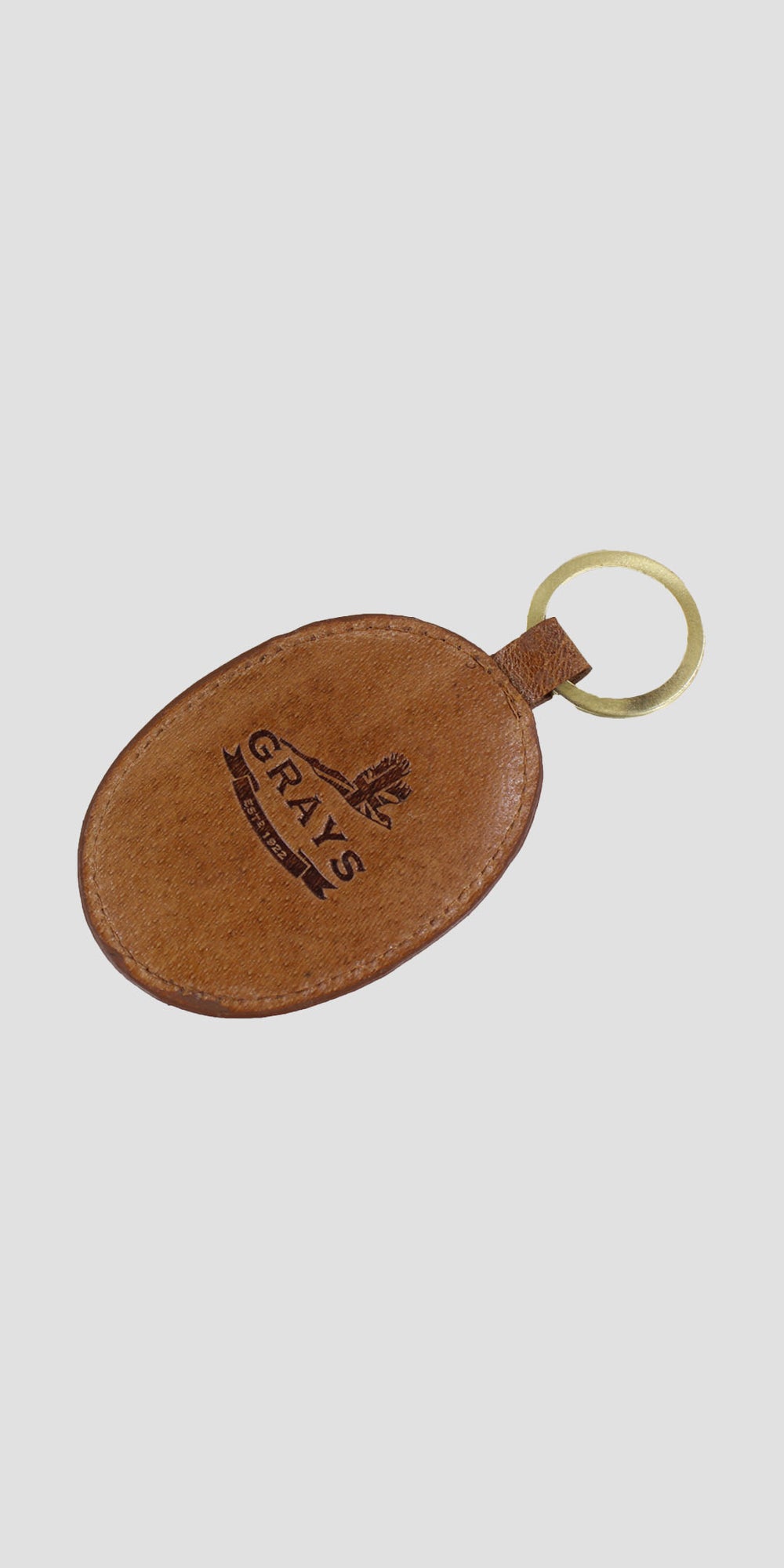 Barrington Leather Keyring Tan