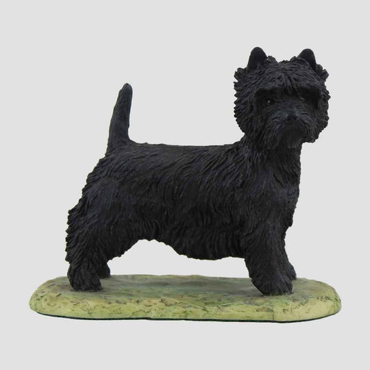 Black Dog Standing Border Fine Arts Model