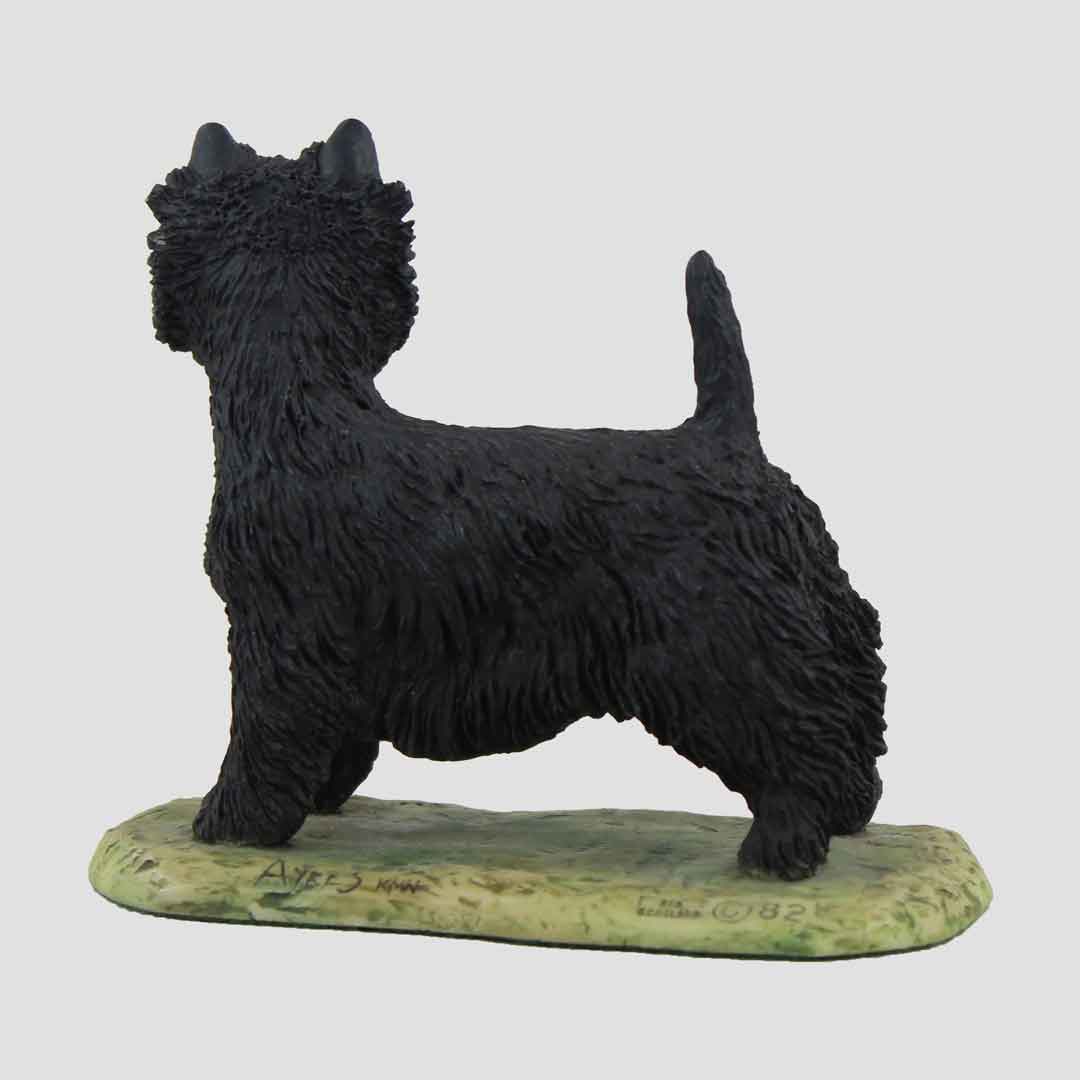 Black Dog Standing Border Fine Arts Model