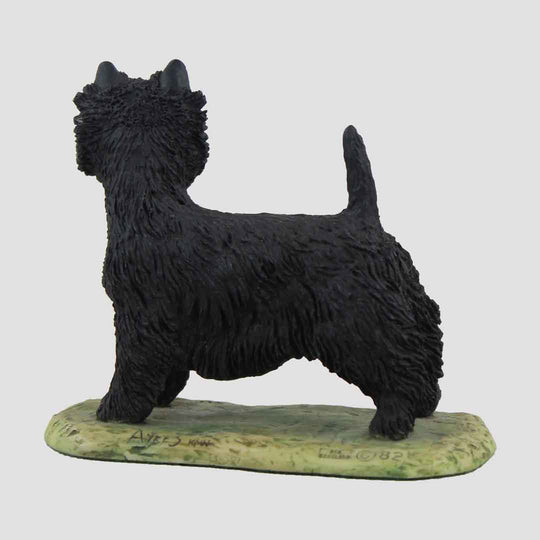 Black Dog Standing Border Fine Arts Model