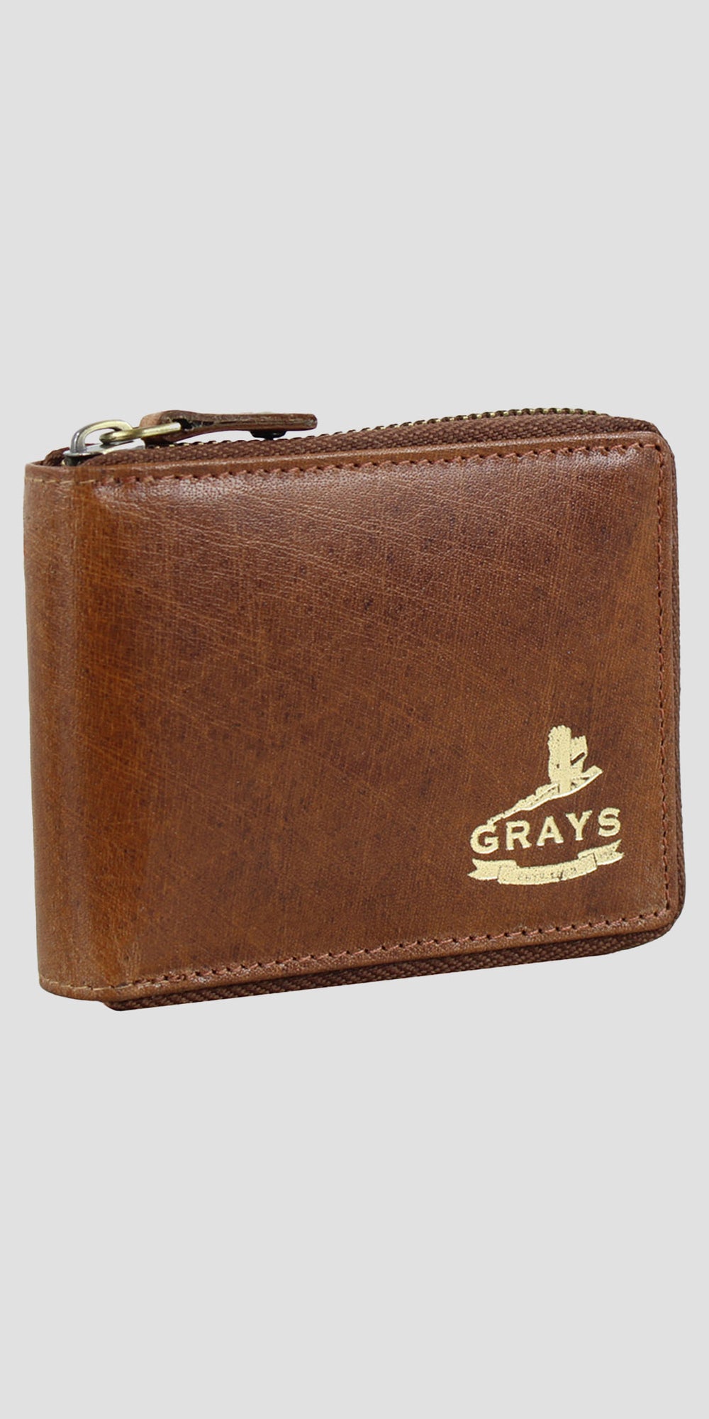 Barrington Round Zip Wallet Tan