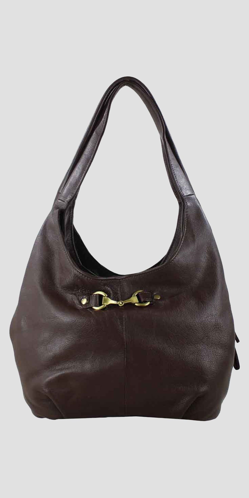 Grace Slouchy Snaffle Handbag in Brown