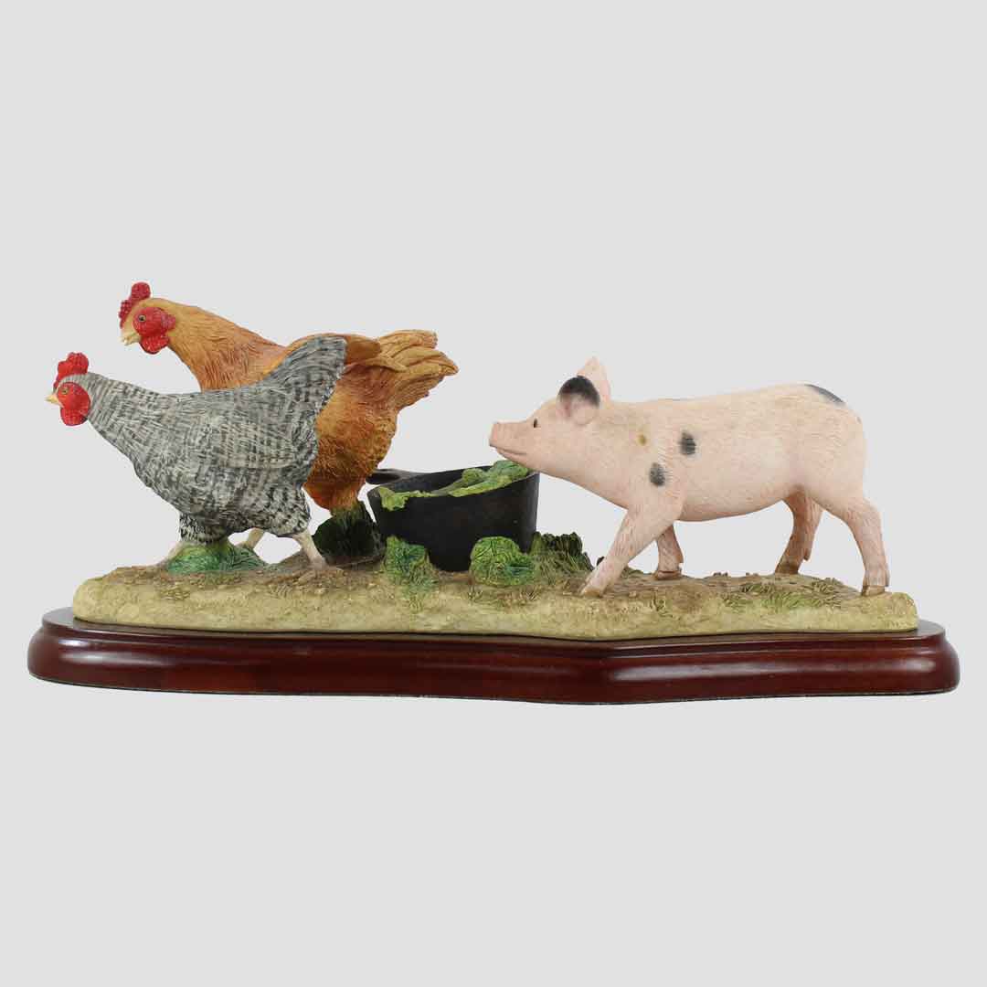 Mine Not Yours Border Fine Arts Chicken And Pig