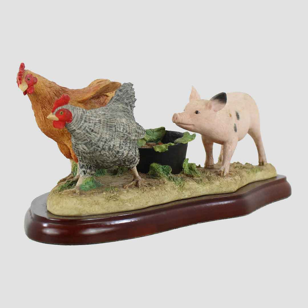 Mine Not Yours Border Fine Arts Chicken And Pig