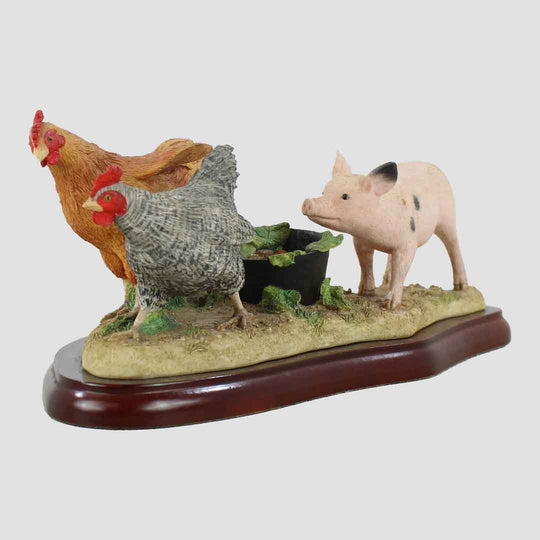 Mine Not Yours Border Fine Arts Chicken And Pig