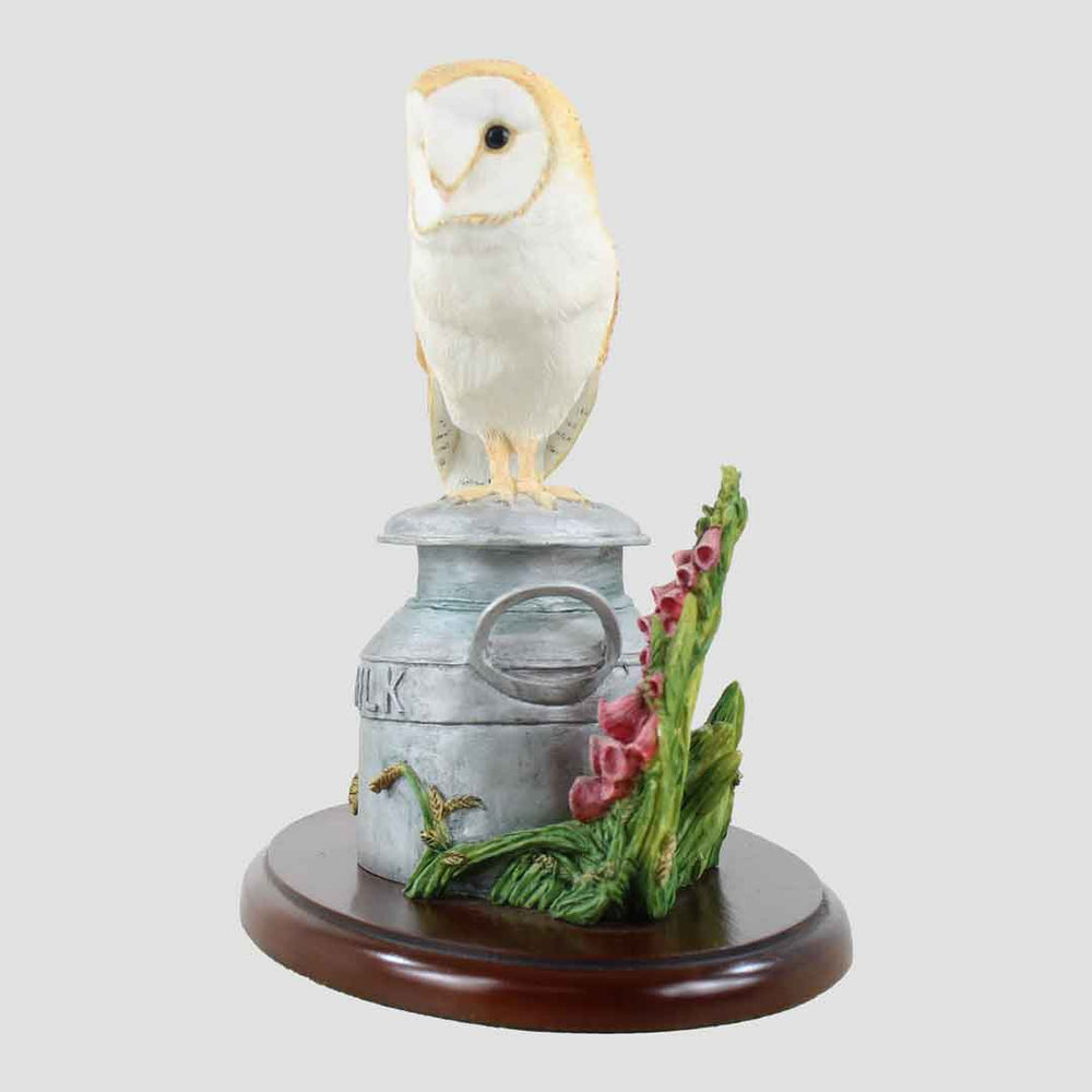 Barn Owl On Milk Churn Border Fine Arts