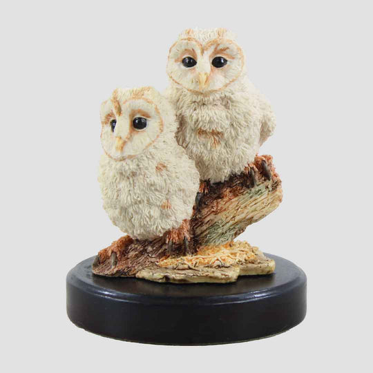 Plinth - Watching And Waiting Owlets Border Fine Arts