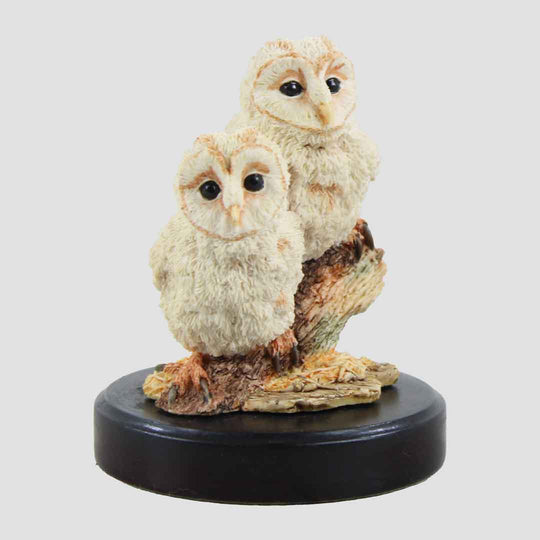 Plinth - Watching And Waiting Owlets Border Fine Arts