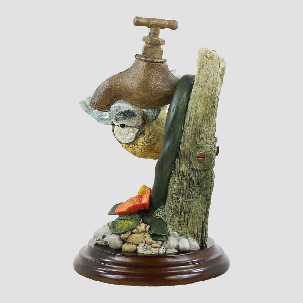Blue Tit On Tap With Nasturtiums Country Artists