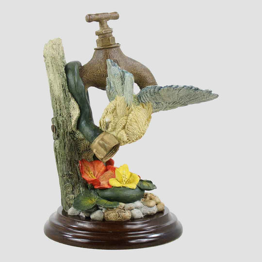 Blue Tit On Tap With Nasturtiums Country Artists