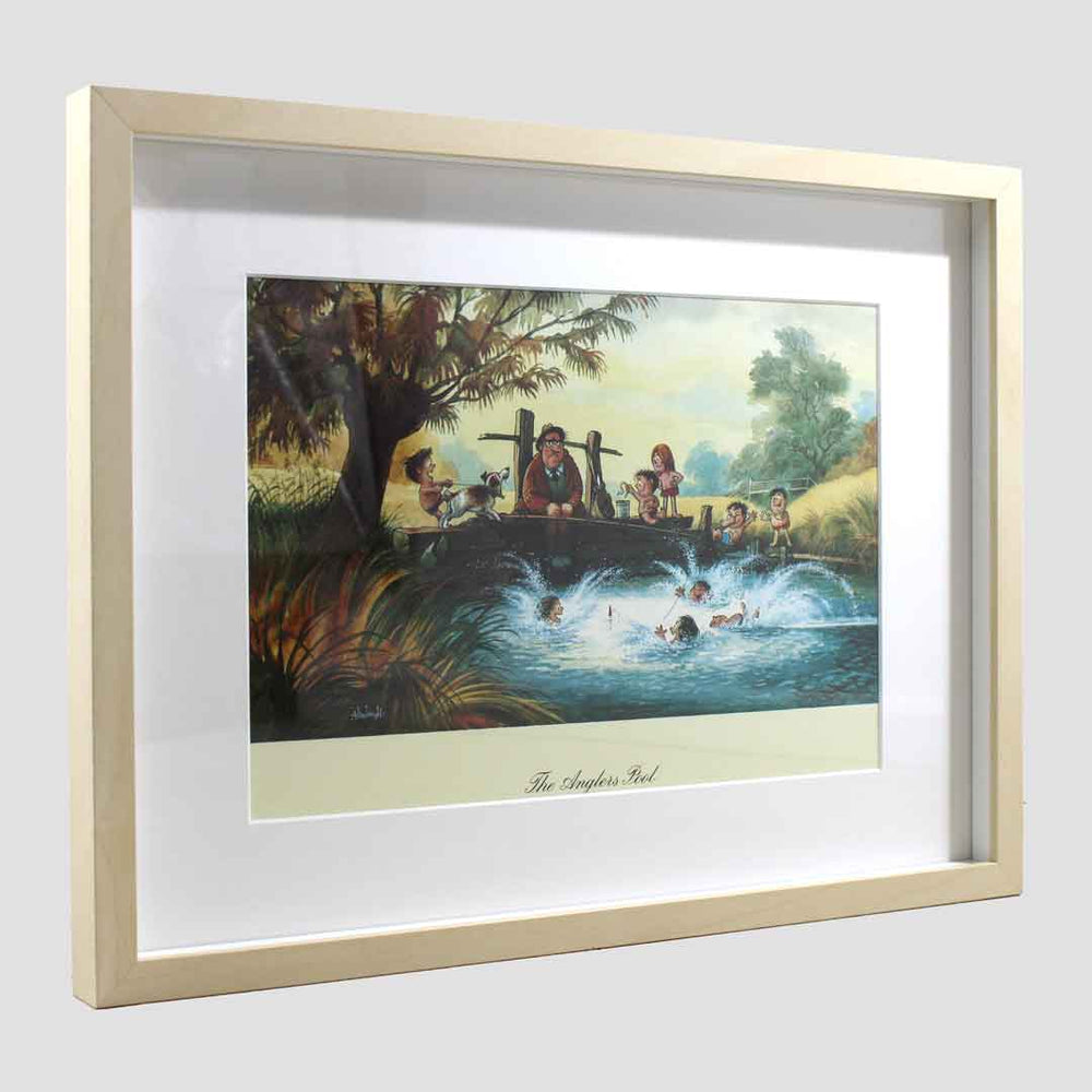 The Anglers Pool Thelwell Fishing Framed Print