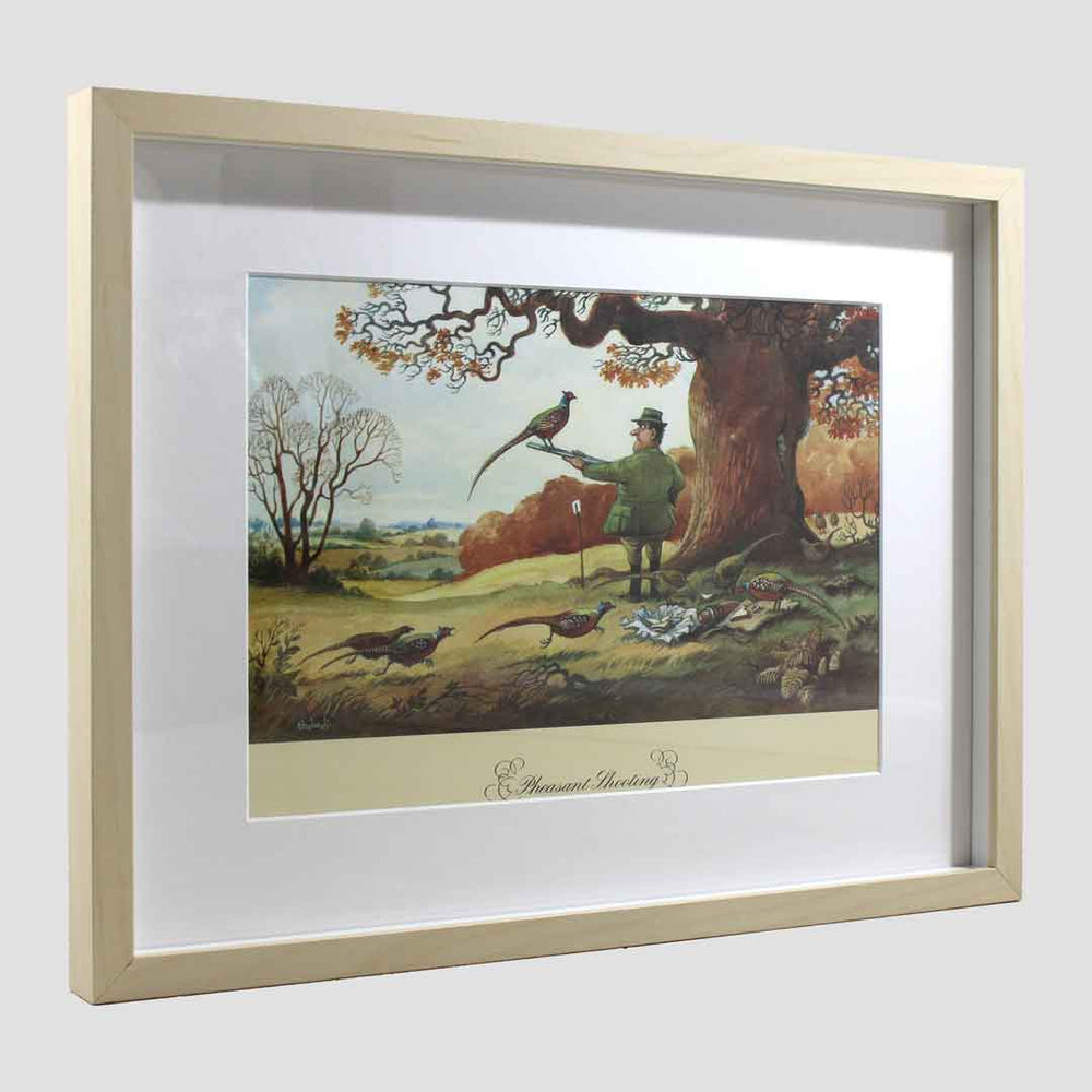 Pheasant Shooting Thelwell Hunting Framed Print