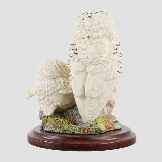 Snowy Owl And Owlet Border Fine Arts