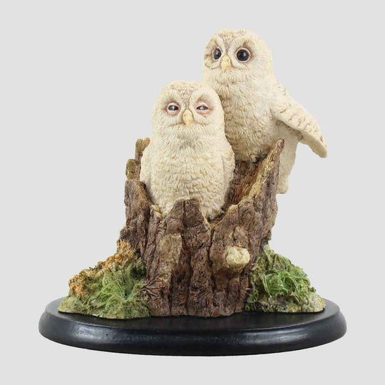 Plinth - Owlets (Two) Border Fine Arts Owls