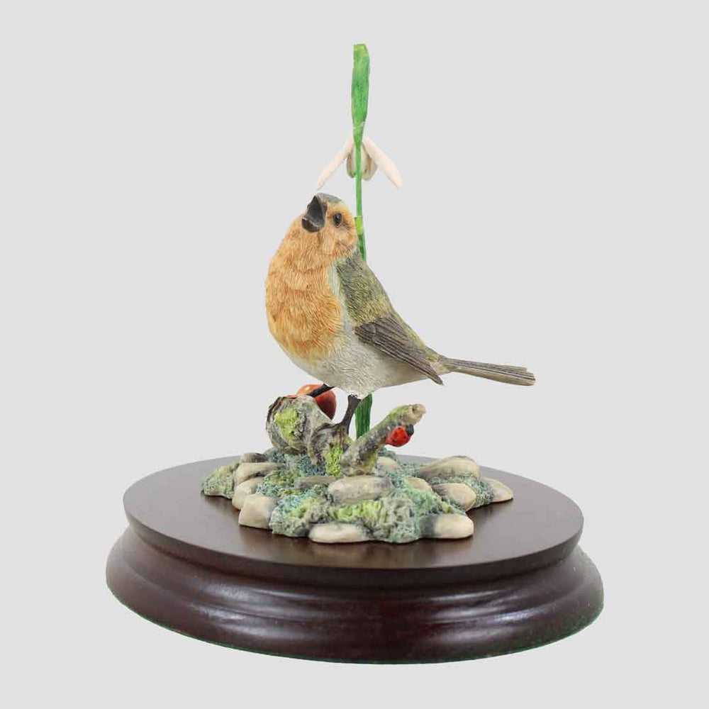 Robin And Snowdrop Border Fine Arts