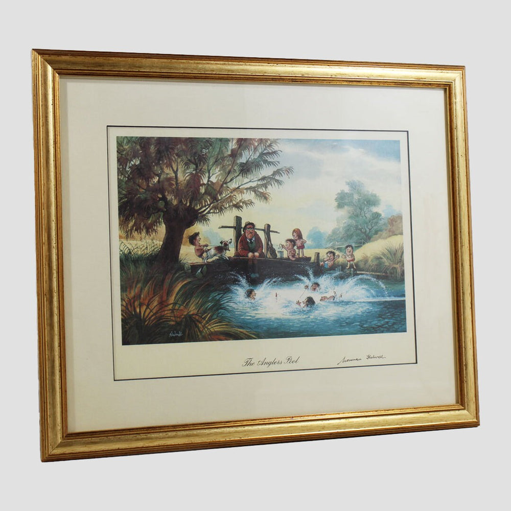 The Anglers Pool Print Signed By Thelwell