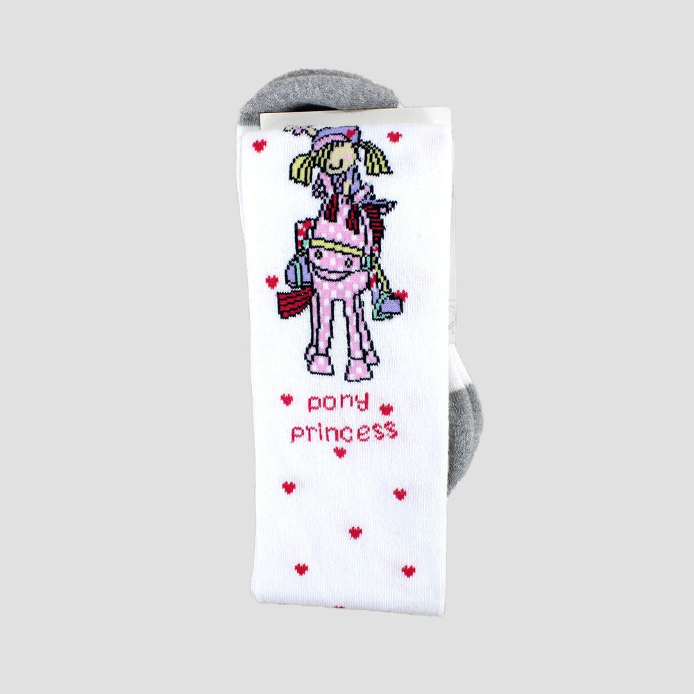 The Pony Girls Pony Princess Socks White