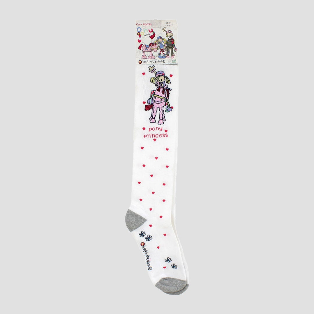 The Pony Girls Pony Princess Socks White