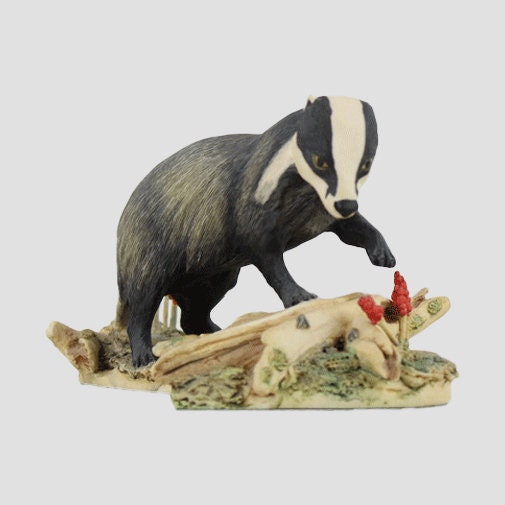 Badger Walking Border Fine Arts Wildlife