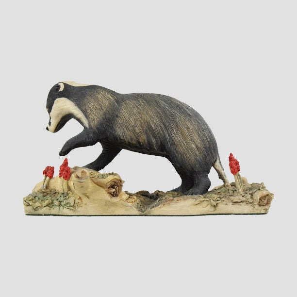 Badger Walking Border Fine Arts Wildlife