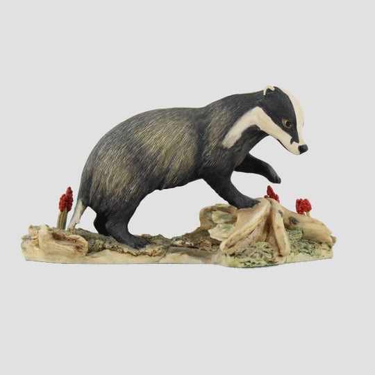 Badger Walking Border Fine Arts Wildlife