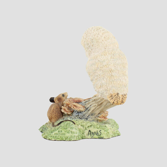 Owlet And Mouse Border Fine Arts Birds
