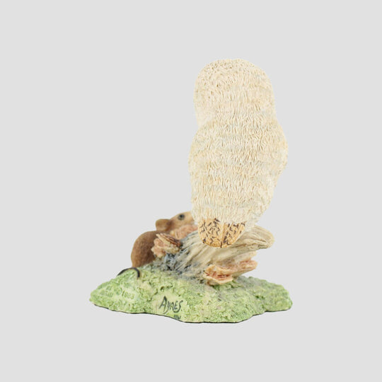 Owlet And Mouse Border Fine Arts Birds