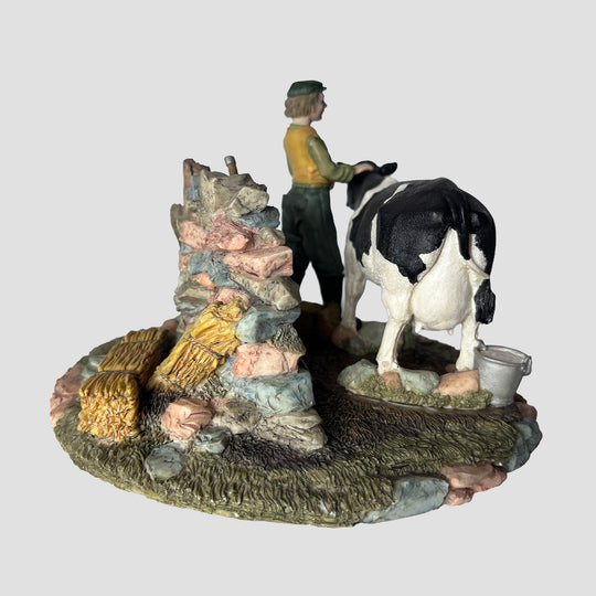 Dairy Cow and Farmer by Regency Fine Arts