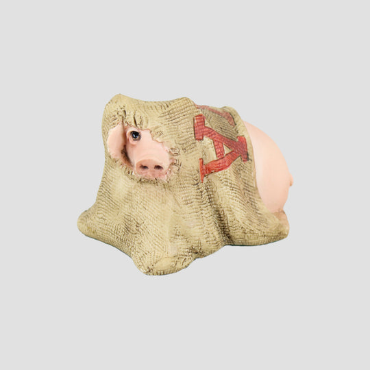 Pig Sat In Sack Border Fine Arts