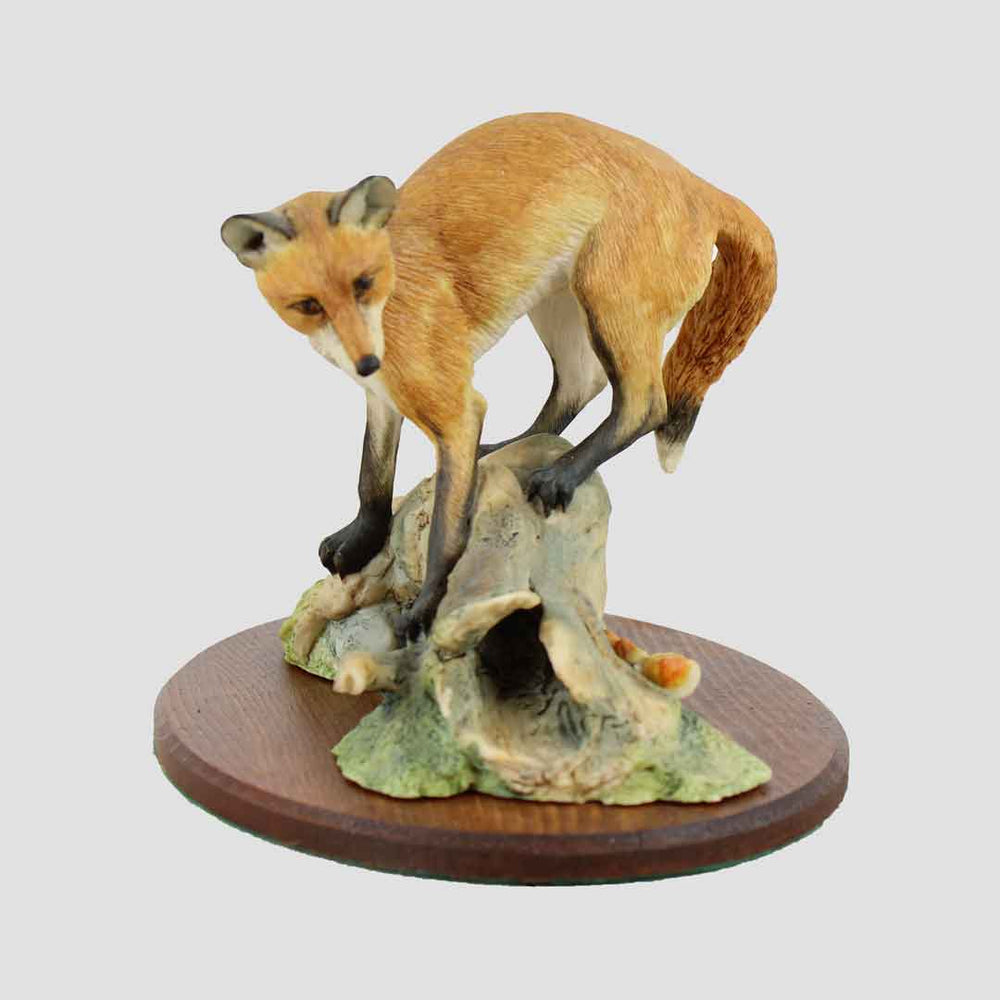 Fox With Rabbit (New Plinth) Border Fine Arts