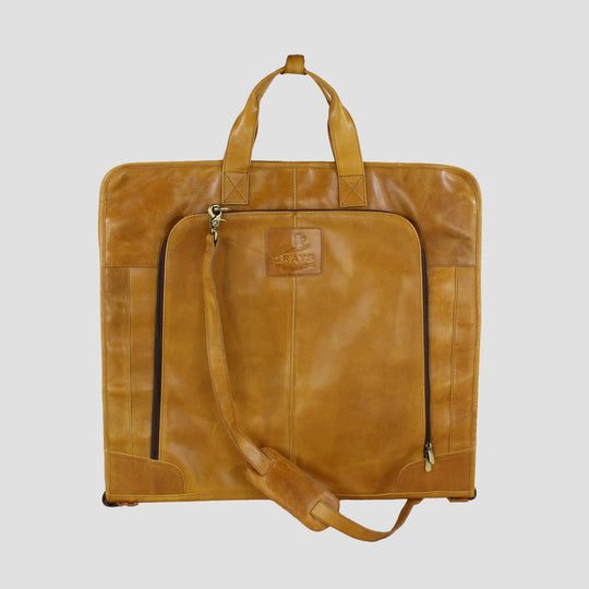 Joshua Suit Carrier Natural Leather Tan