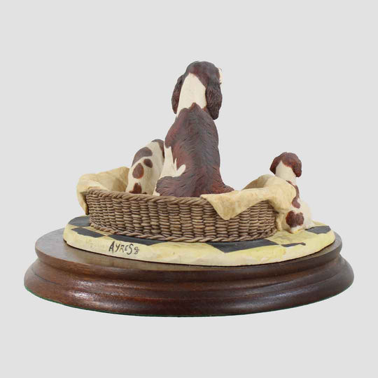 Springer Spaniel And Pups Liver and White Border Fine Arts