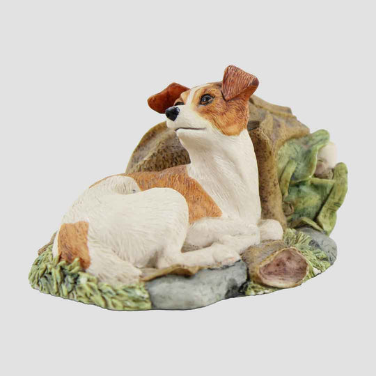 Jack Russell With Picnic (Brown And White) Border Fine Arts Dog