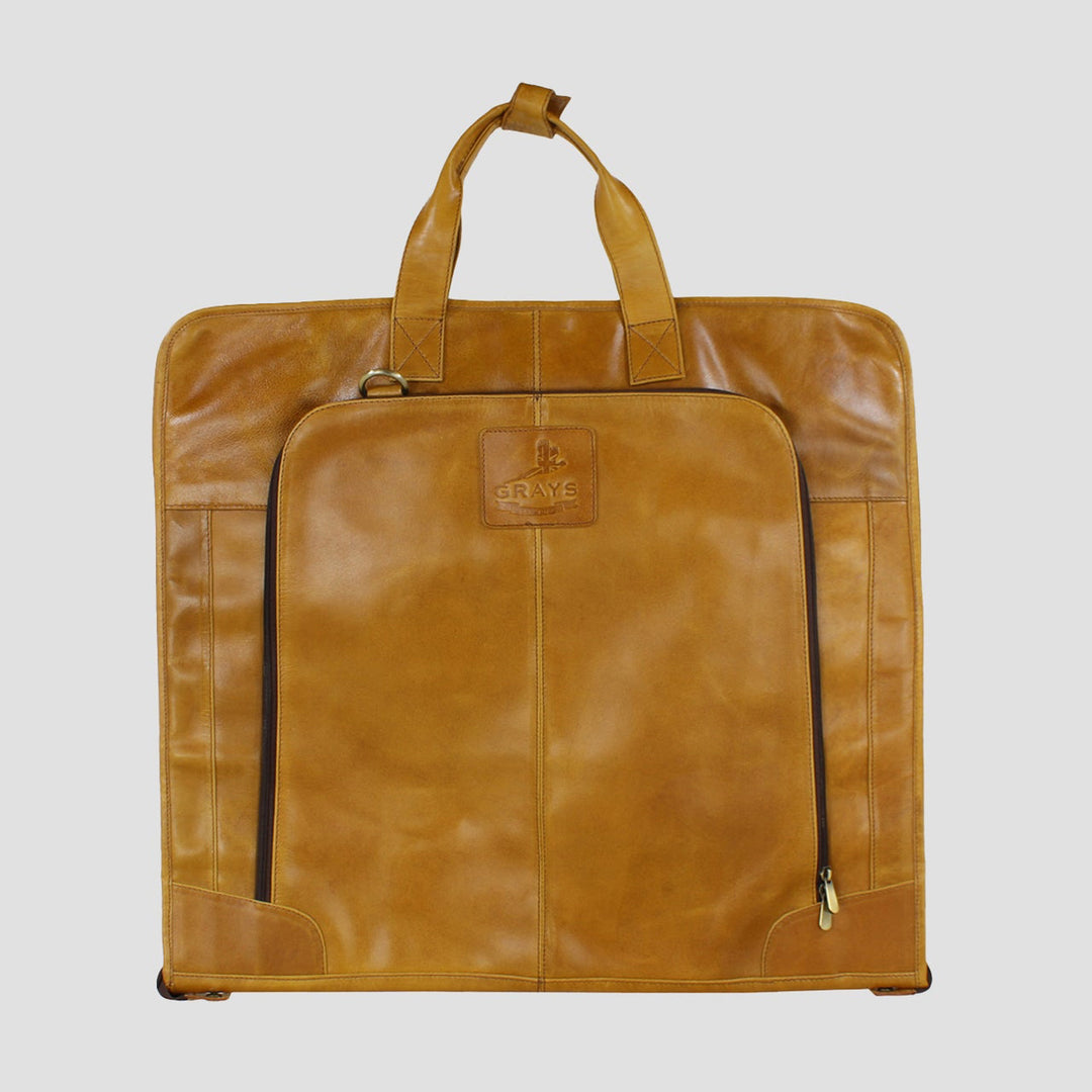 Joshua Suit Carrier Natural Leather Tan