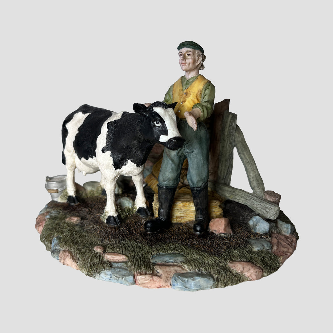 Dairy Cow and Farmer by Regency Fine Arts