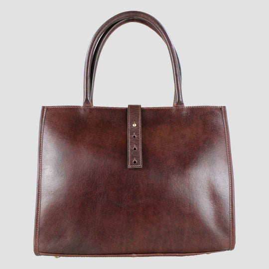 Alice Snaffle Leather Handbag Brown