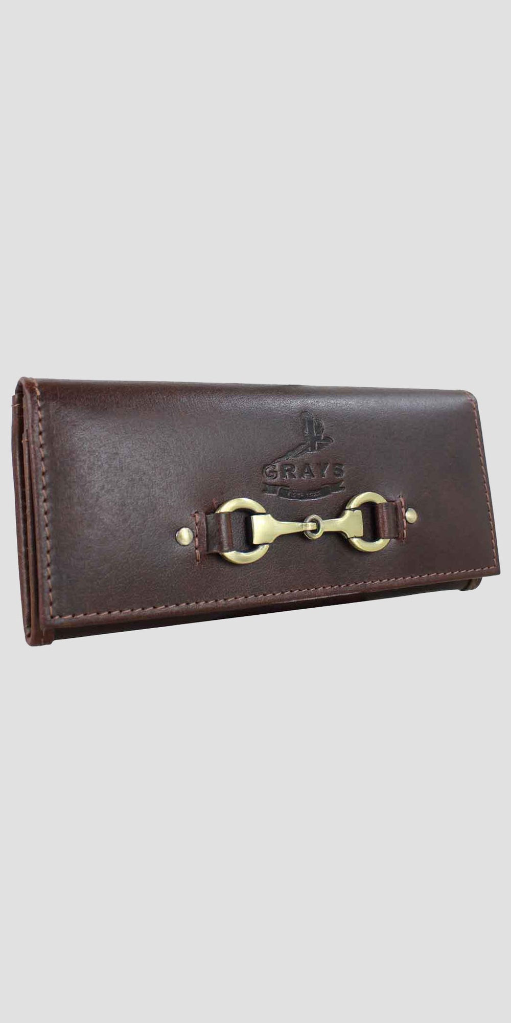 Lily Snaffle Purse Leather Brown