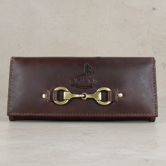 Lily Snaffle Purse Leather Brown