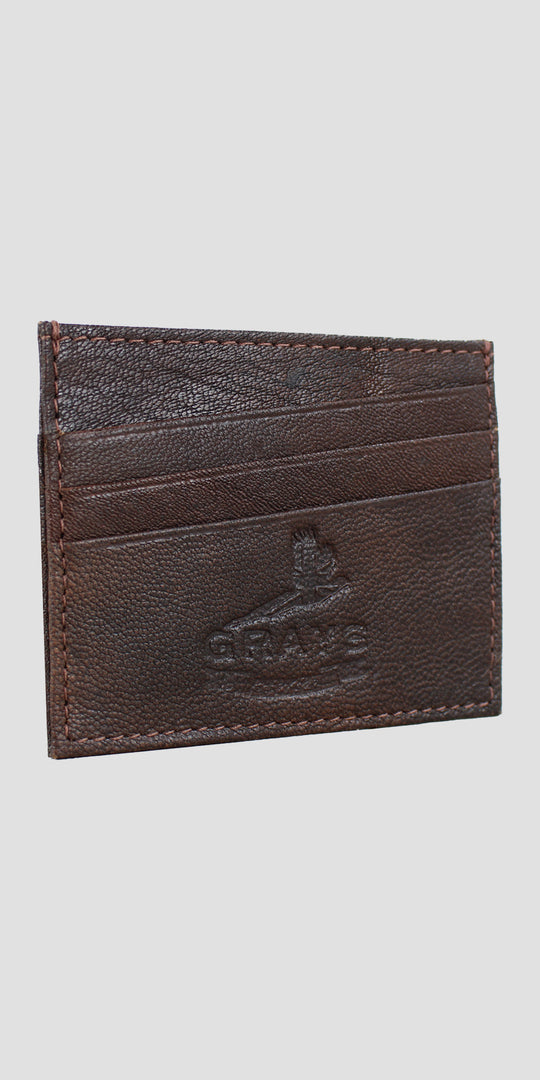 Ralph Card Slip Brown Fine Leather