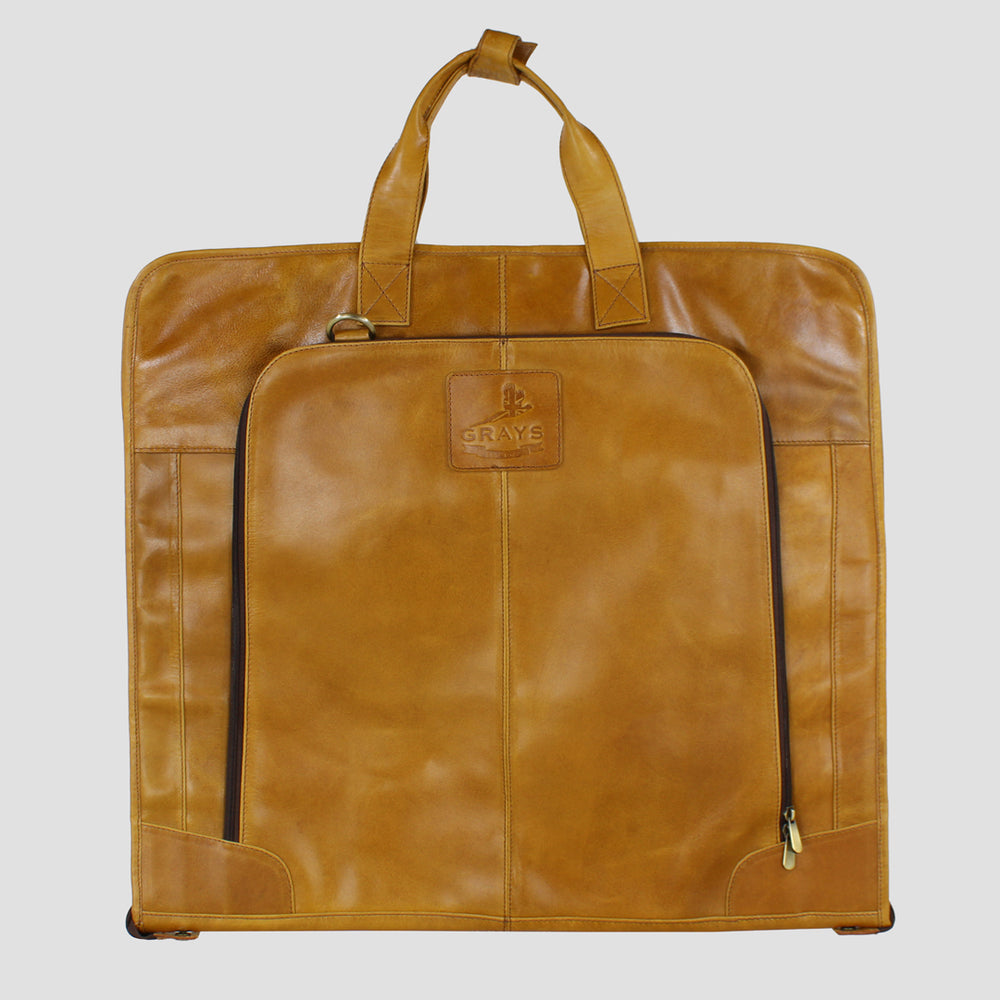 Joshua Suit Carrier Natural Leather Tan