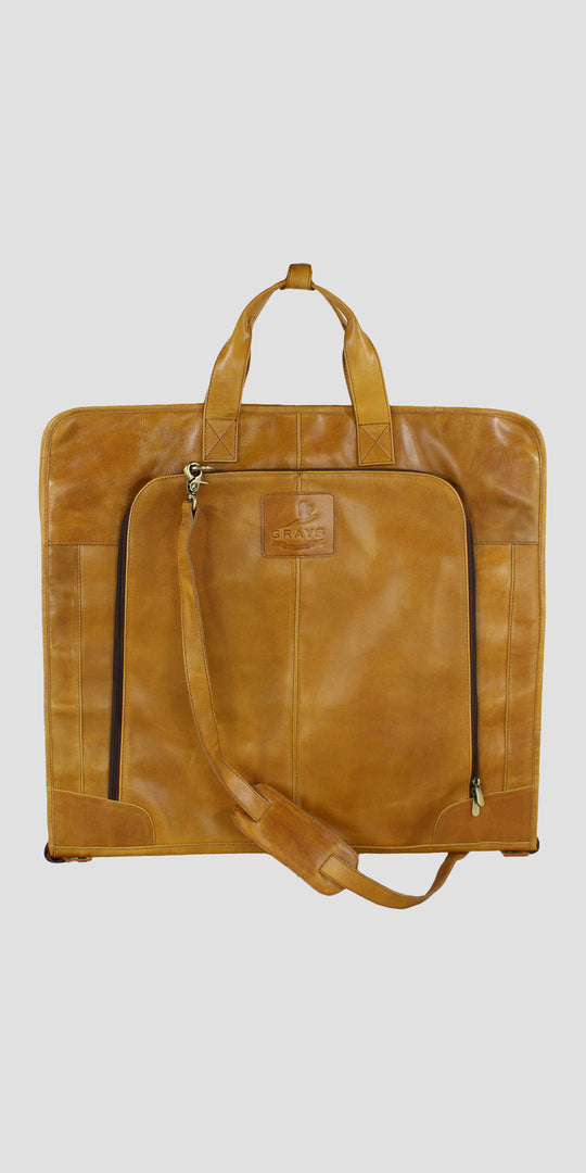 Joshua Suit Carrier Natural Leather Tan