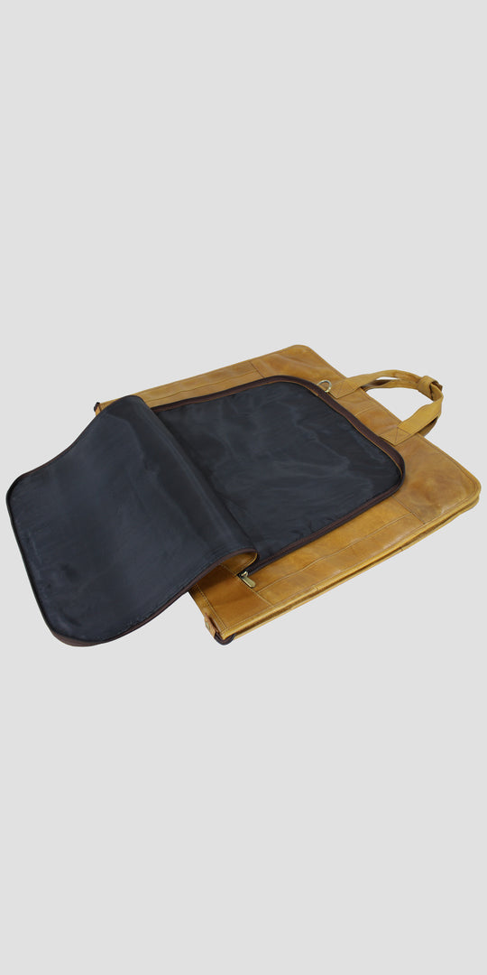 Joshua Suit Carrier Natural Leather Tan