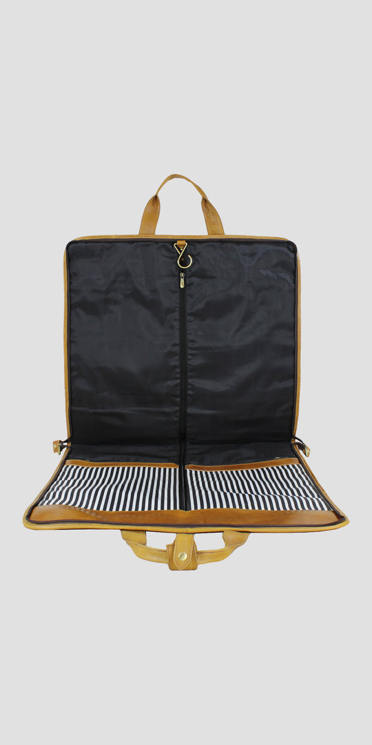 Joshua Suit Carrier Natural Leather Tan