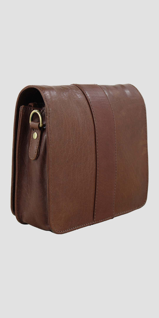 Julia Side Bag Natural Leather Brown