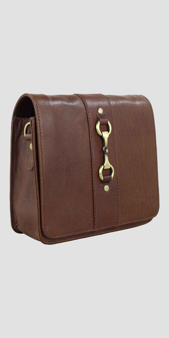 Julia Side Bag Natural Leather Brown